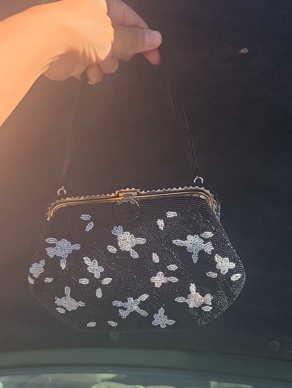 Japan Beaded Evening Flower Bag